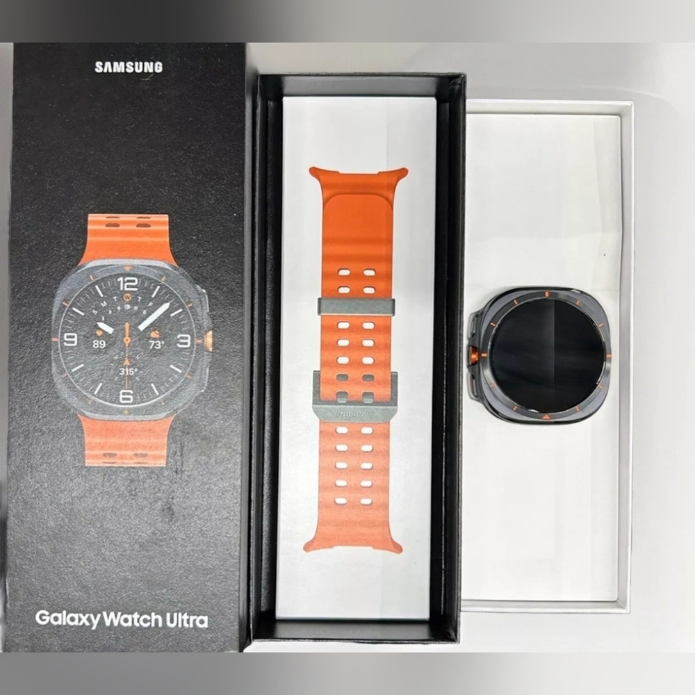 Samsung Galaxy Watch Ultra with Orange Band